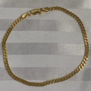 New Jordan Blue 14k over Sterling Curb Chain Bracelet